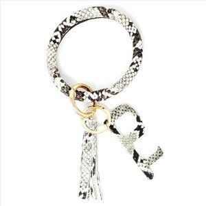 Snake Print Touchless Key Wristlet Combo